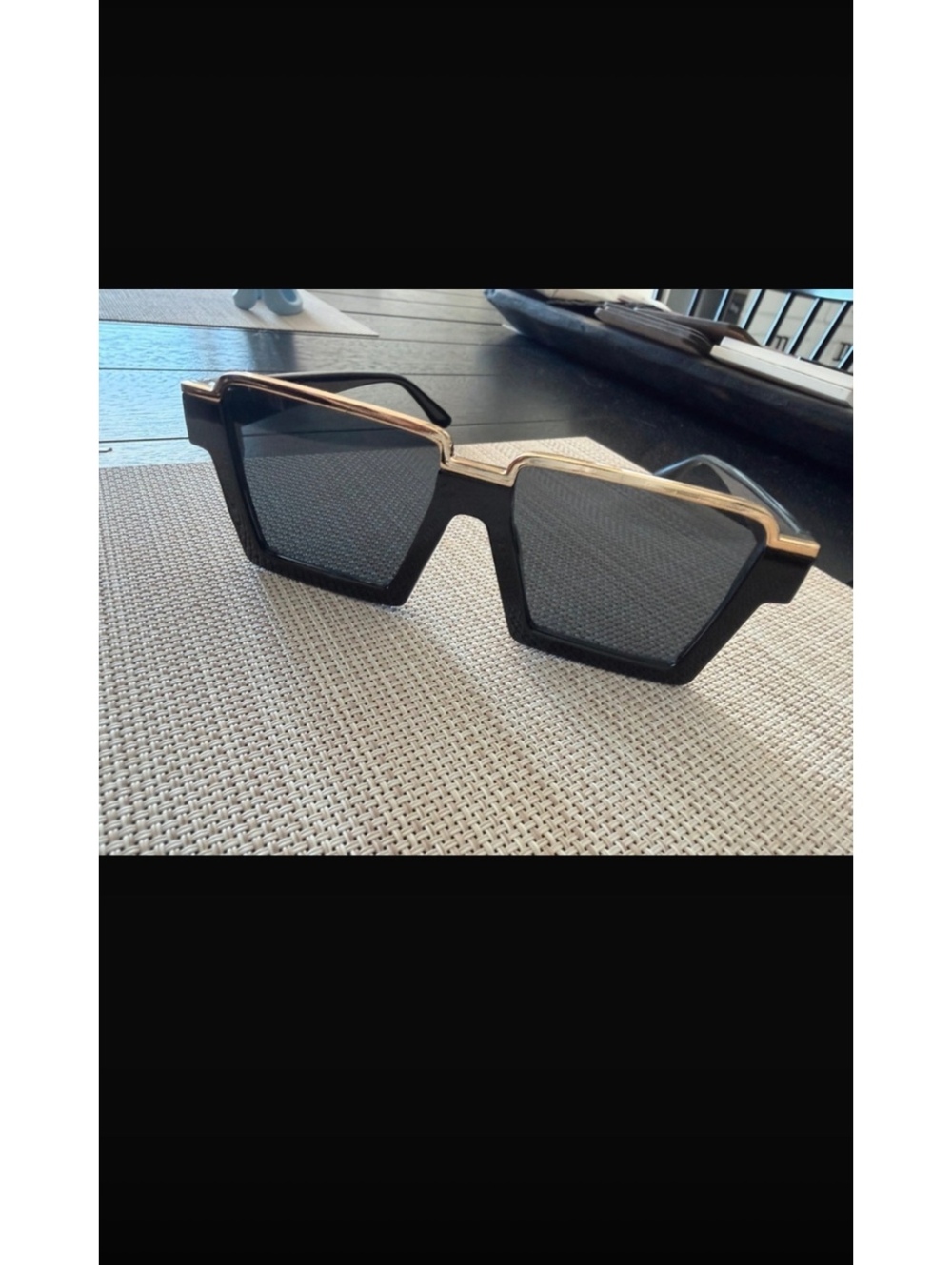 Black Geometric Sunglasses